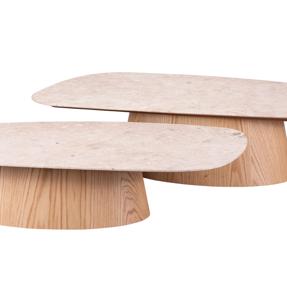 Mesa de Centro Omega_Travertino_Carvalho - 2